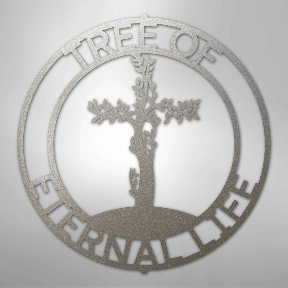 Cross Tree Monogram - Steel Sign