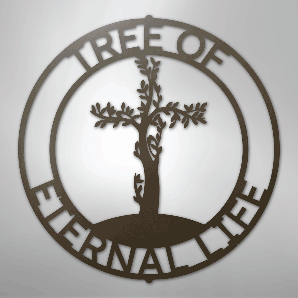 Cross Tree Monogram - Steel Sign