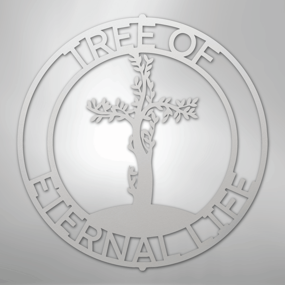 Cross Tree Monogram - Steel Sign