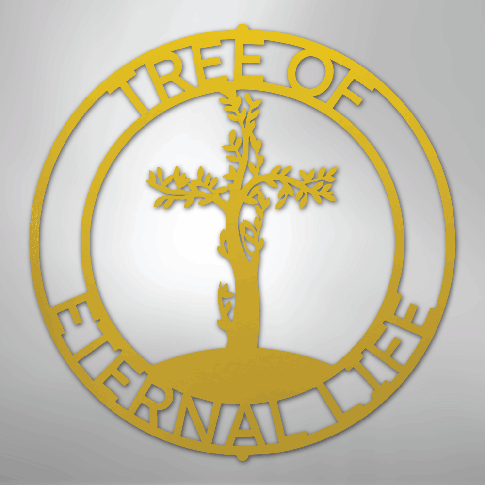 Cross Tree Monogram - Steel Sign