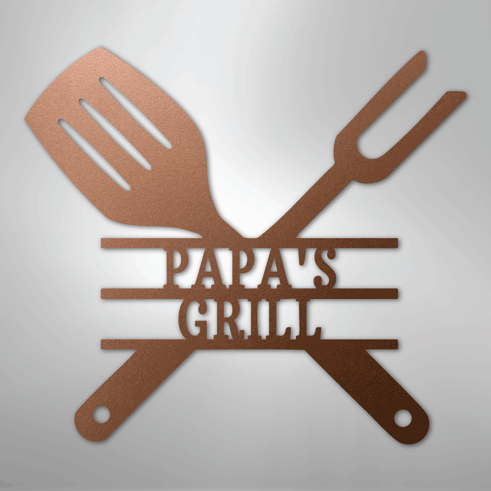 Grilling Utensils - Steel Sign