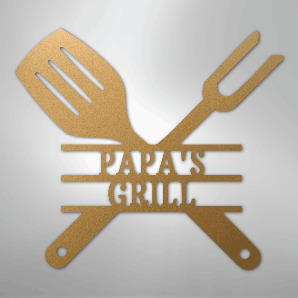 Grilling Utensils - Steel Sign
