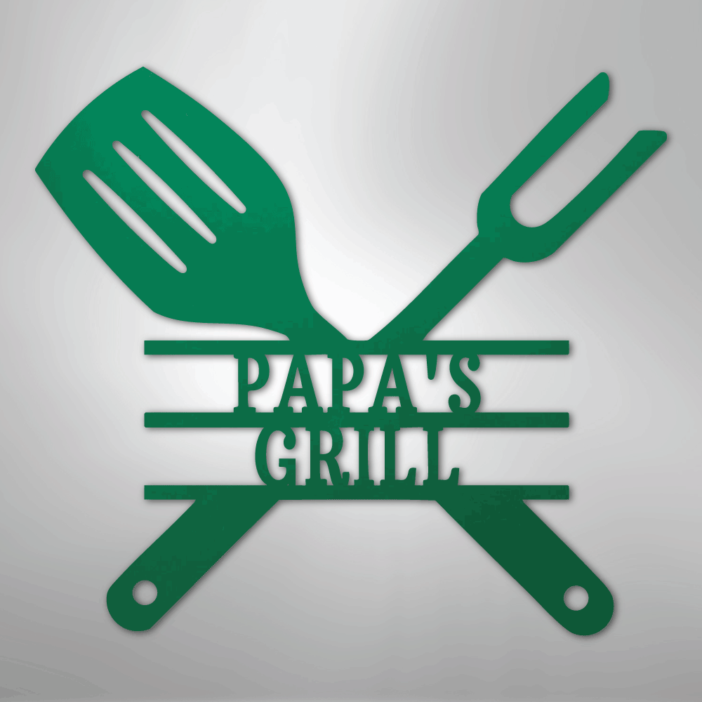 Grilling Utensils - Steel Sign