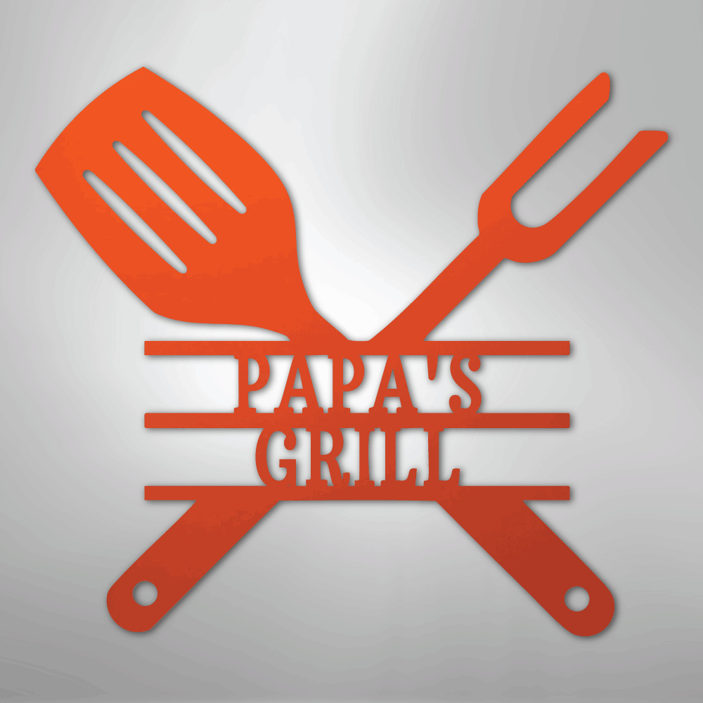 Grilling Utensils - Steel Sign