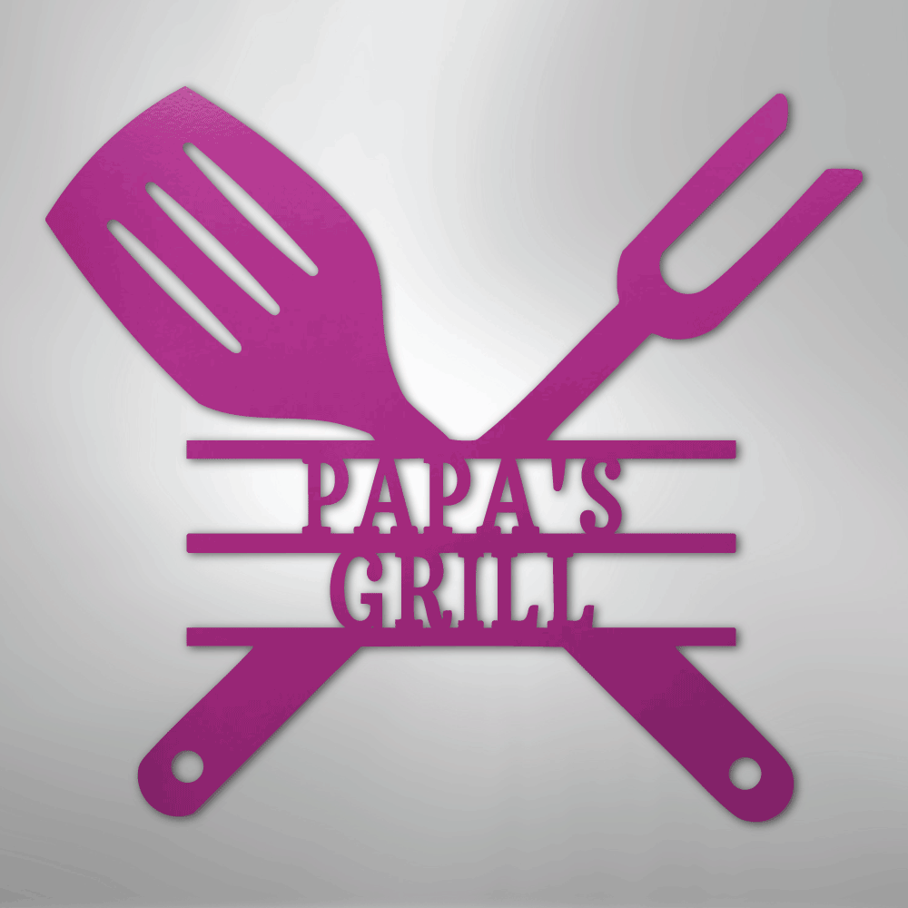 Grilling Utensils - Steel Sign