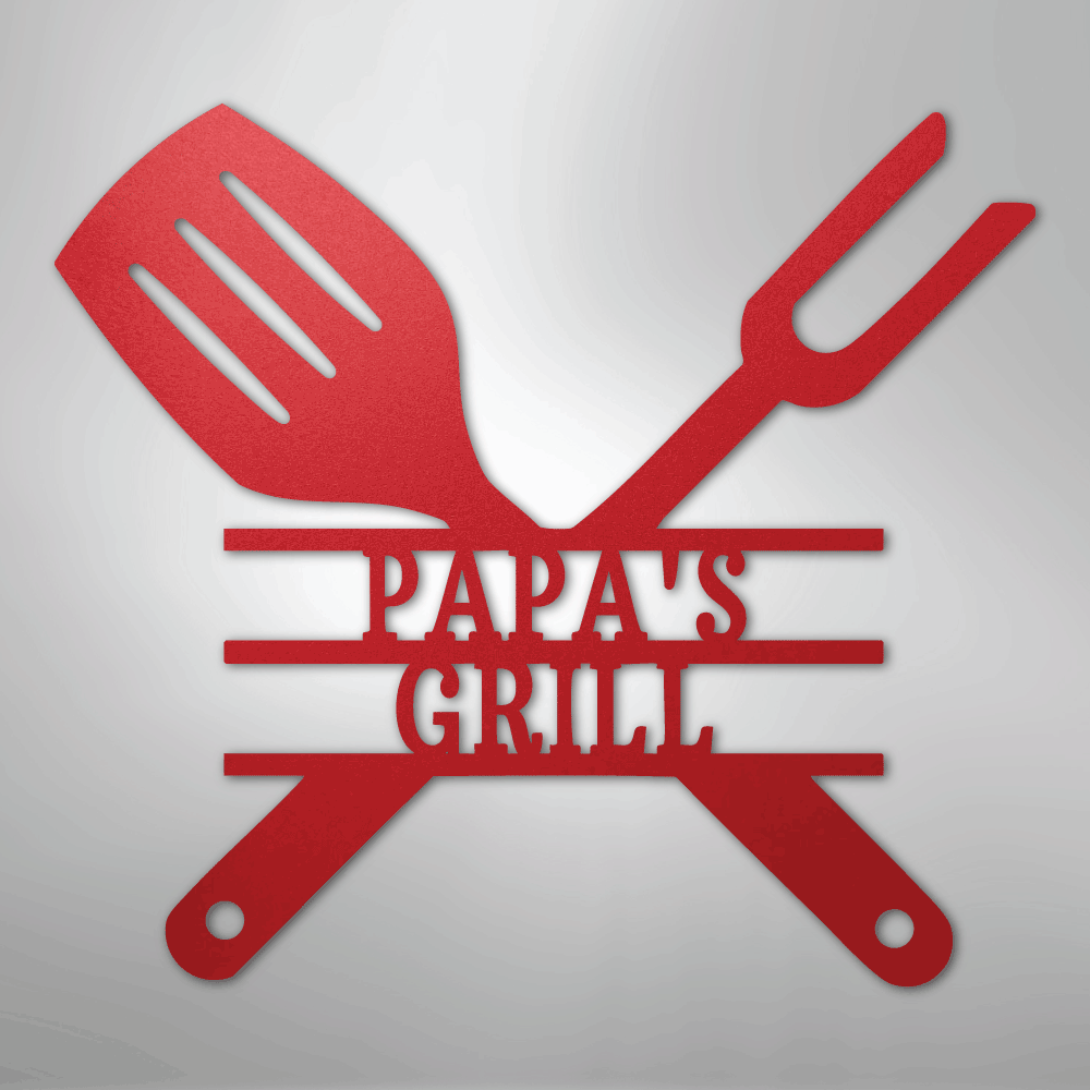 Grilling Utensils - Steel Sign