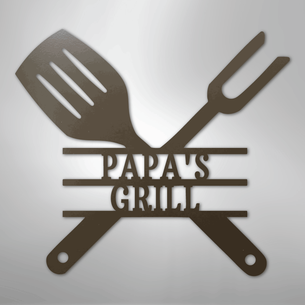 Grilling Utensils - Steel Sign