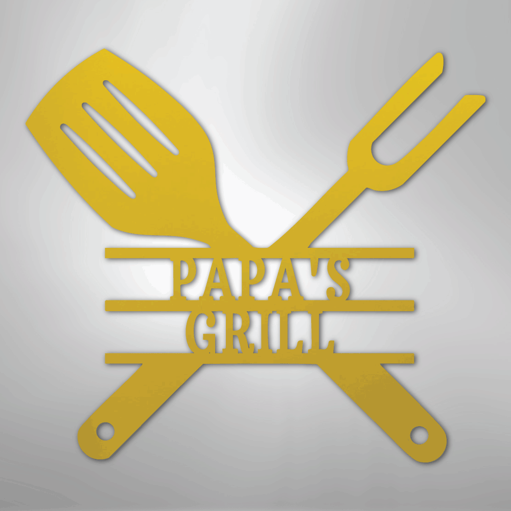 Grilling Utensils - Steel Sign