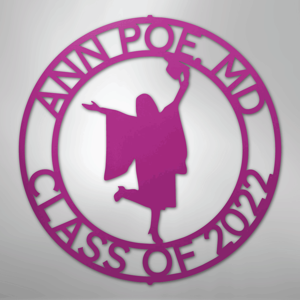 Graduation Monogram - Steel Sign