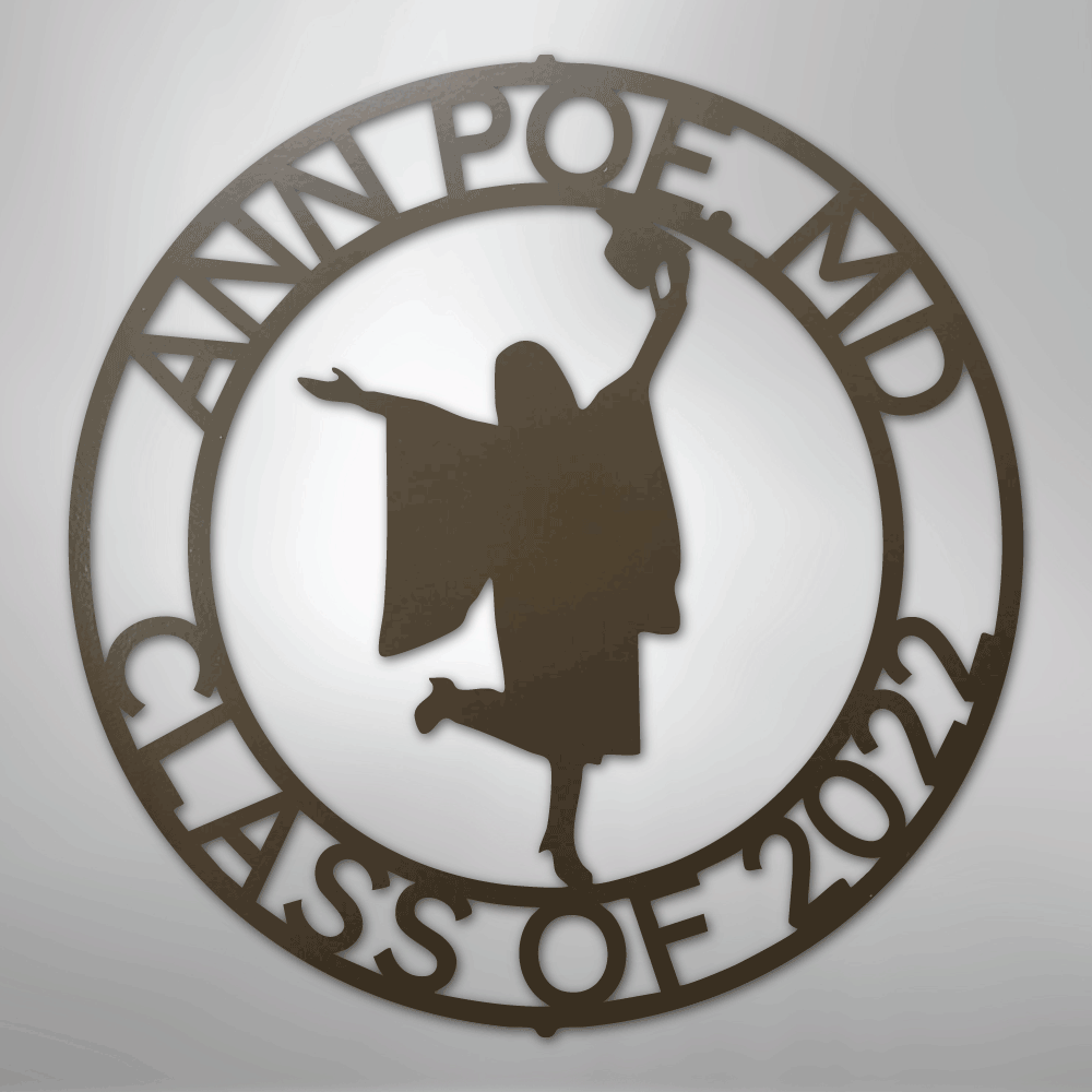 Graduation Monogram - Steel Sign