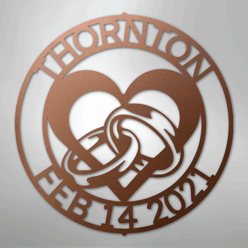 Engagement Monogram - Steel Sign