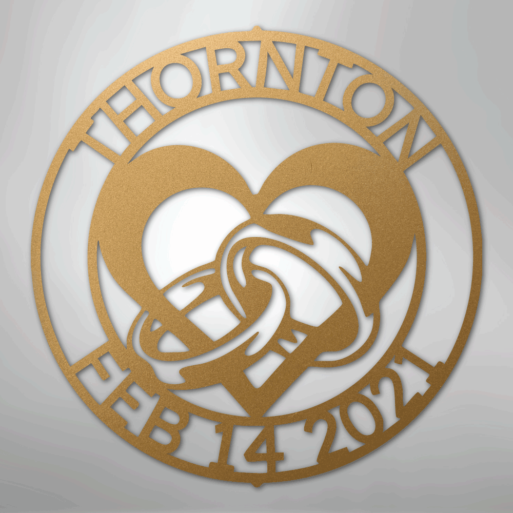 Engagement Monogram - Steel Sign