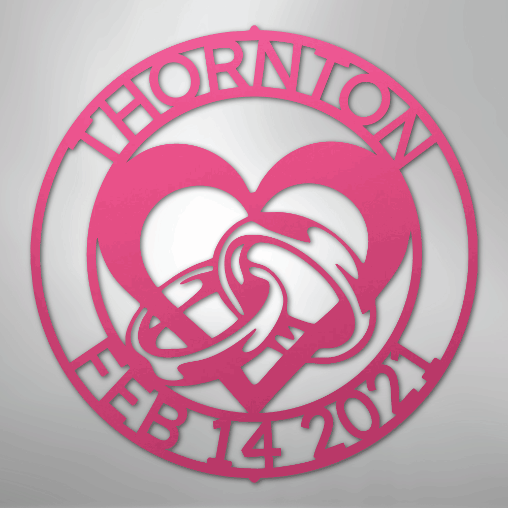 Engagement Monogram - Steel Sign