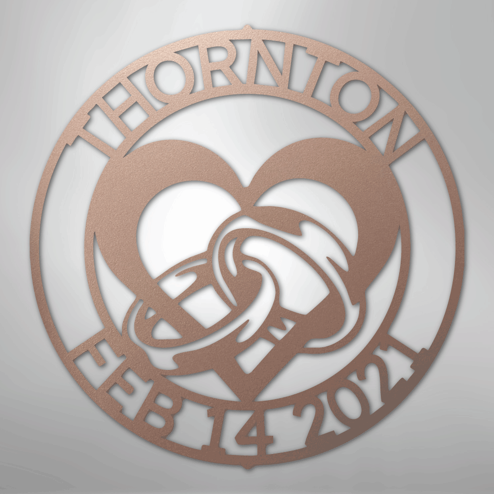 Engagement Monogram - Steel Sign