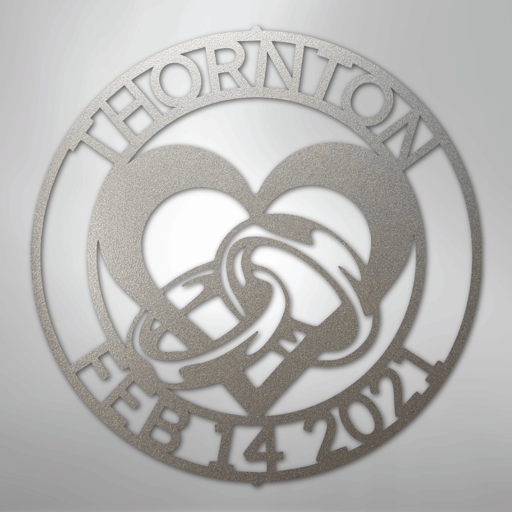Engagement Monogram - Steel Sign