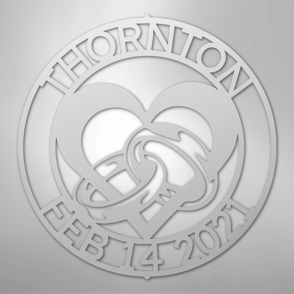 Engagement Monogram - Steel Sign