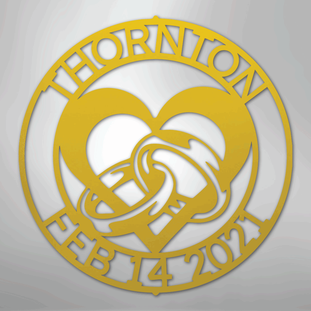 Engagement Monogram - Steel Sign