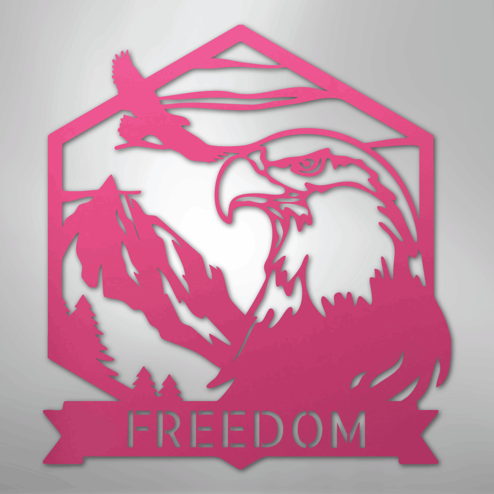 Bald Eagle Monogram - Steel Sign