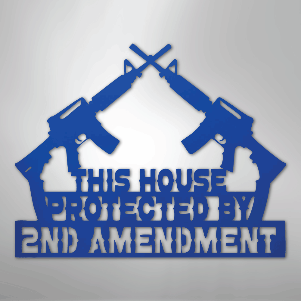 Protected by 2A - Steel Sign