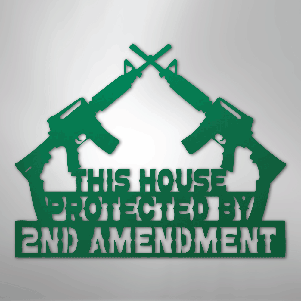 Protected by 2A - Steel Sign