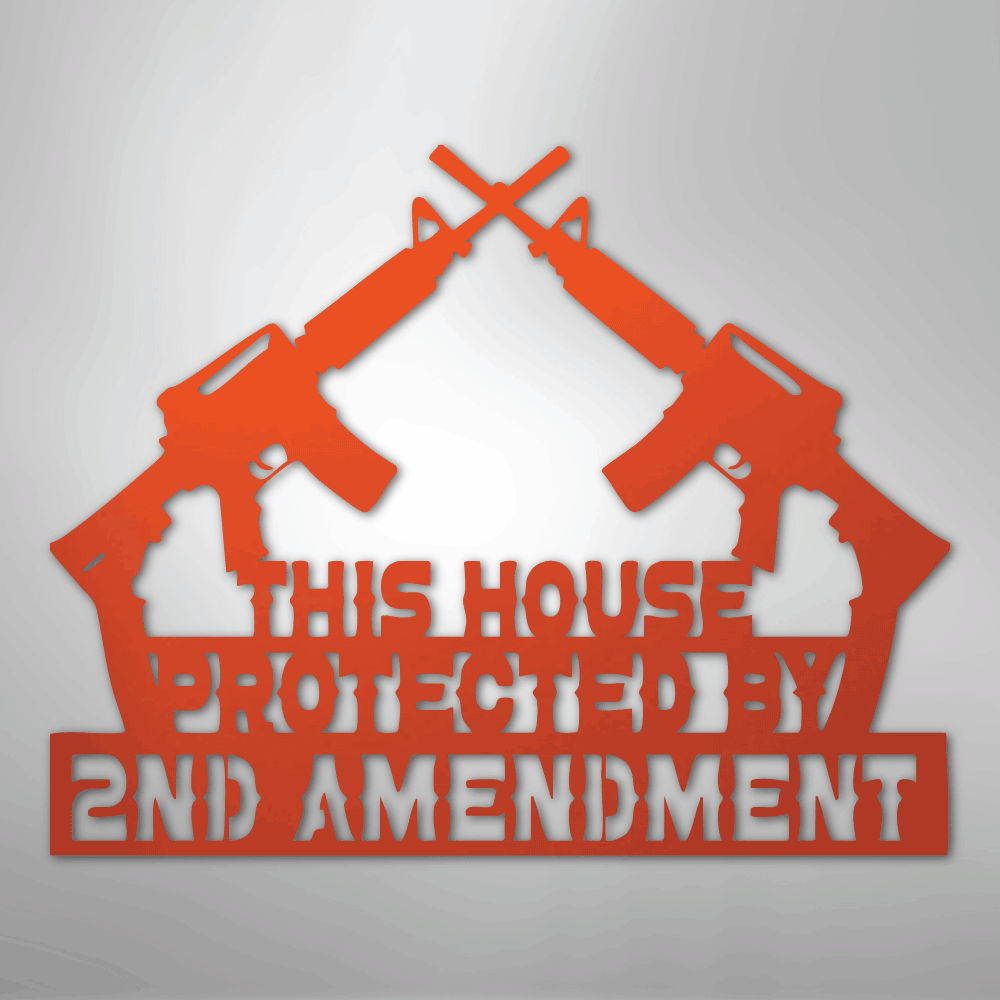 Protected by 2A - Steel Sign