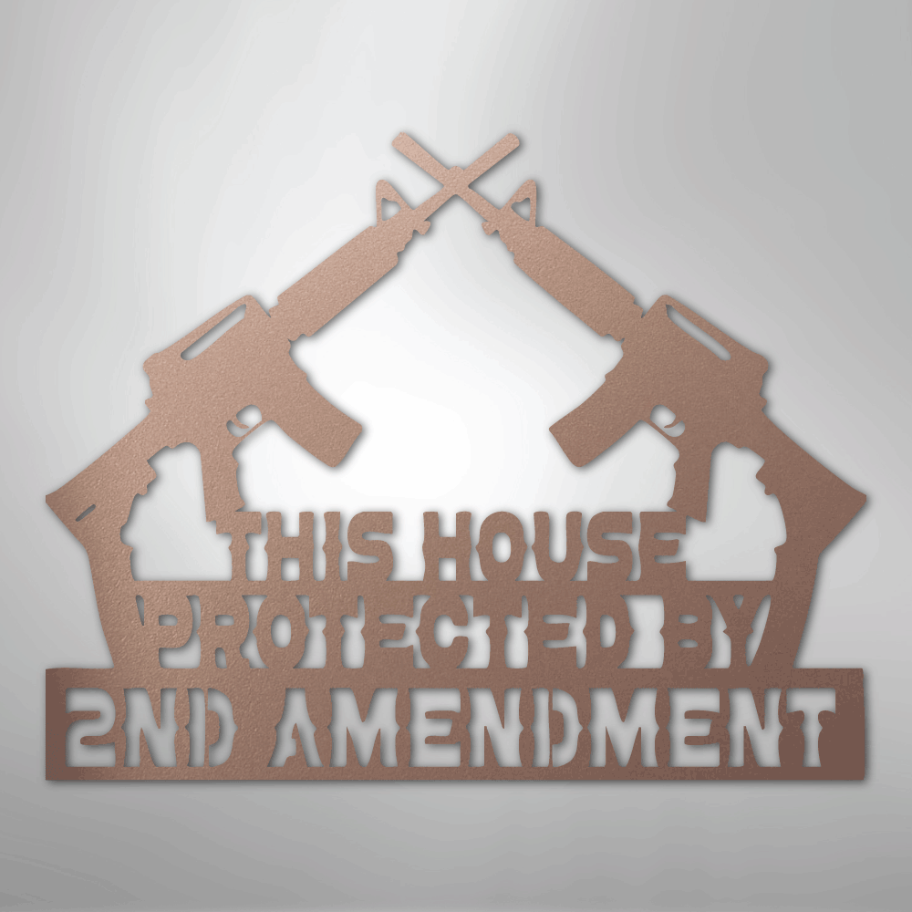 Protected by 2A - Steel Sign
