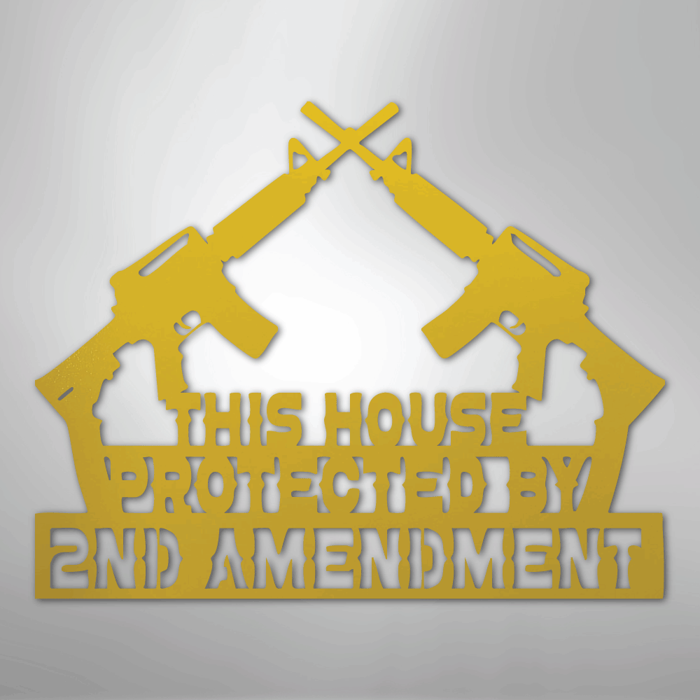 Protected by 2A - Steel Sign