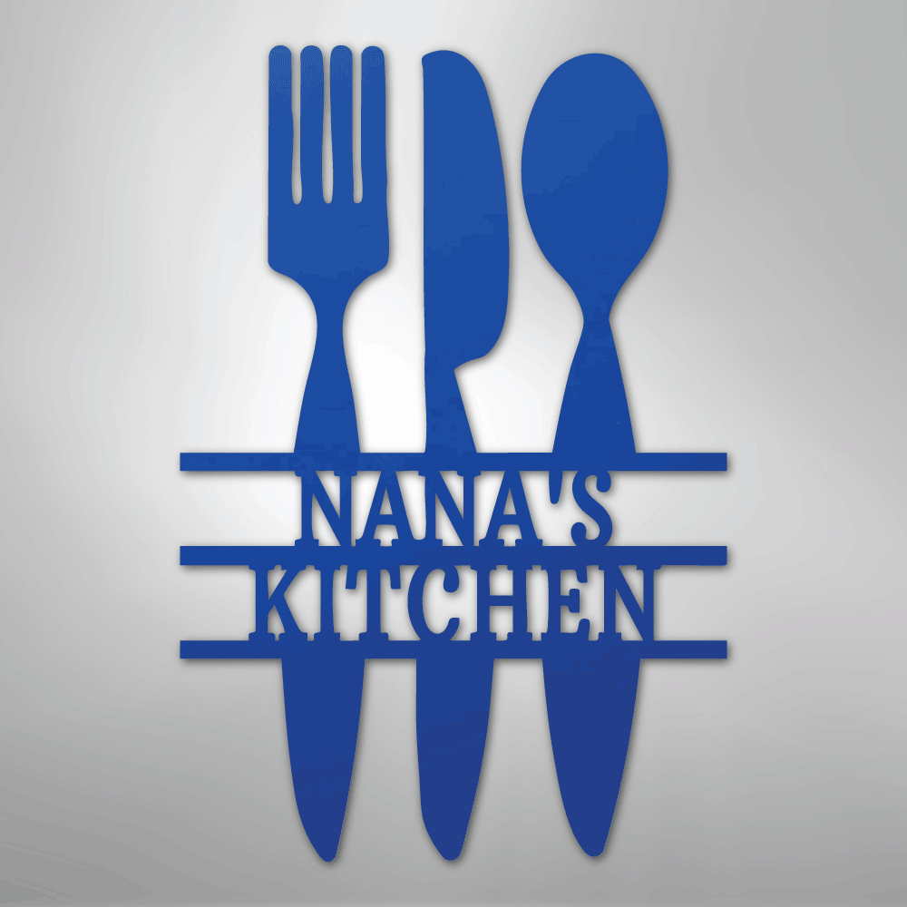 Kitchen Utensil Monogram - Steel Sign