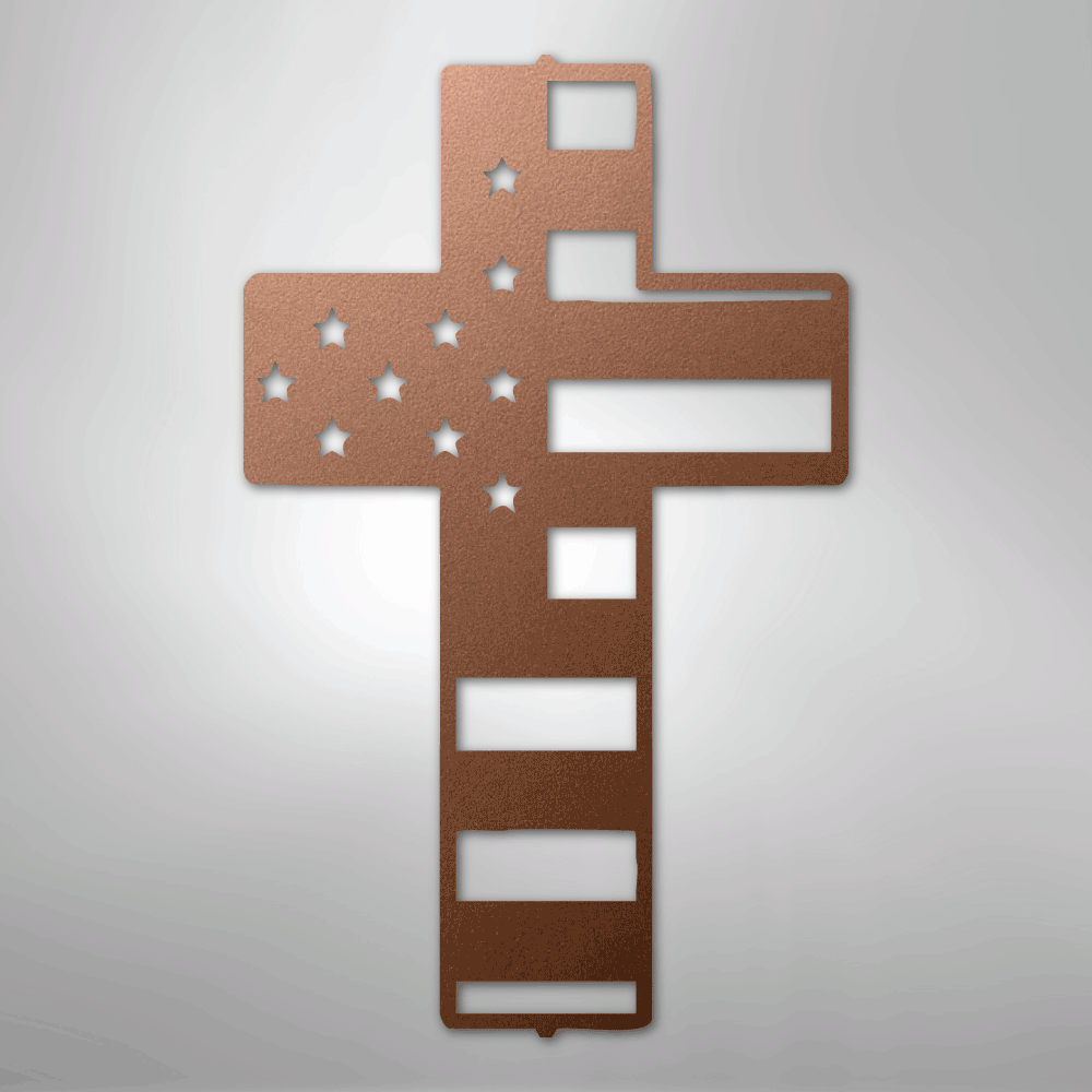 Flag Cross - Steel Sign
