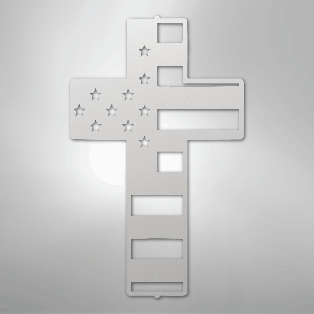 Flag Cross - Steel Sign