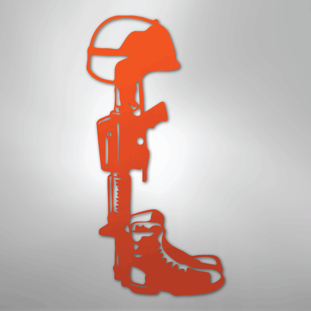 Fallen Soldier Memorial - Steel Sign