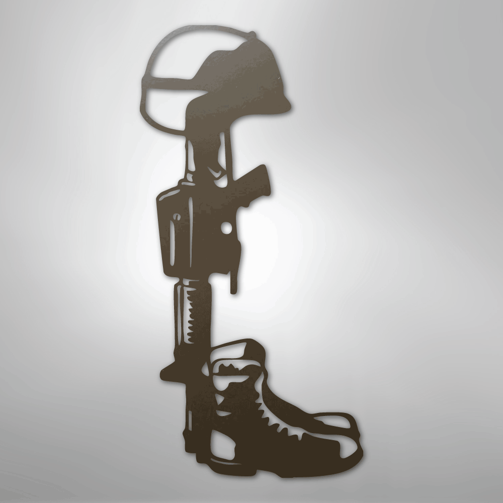 Fallen Soldier Memorial - Steel Sign