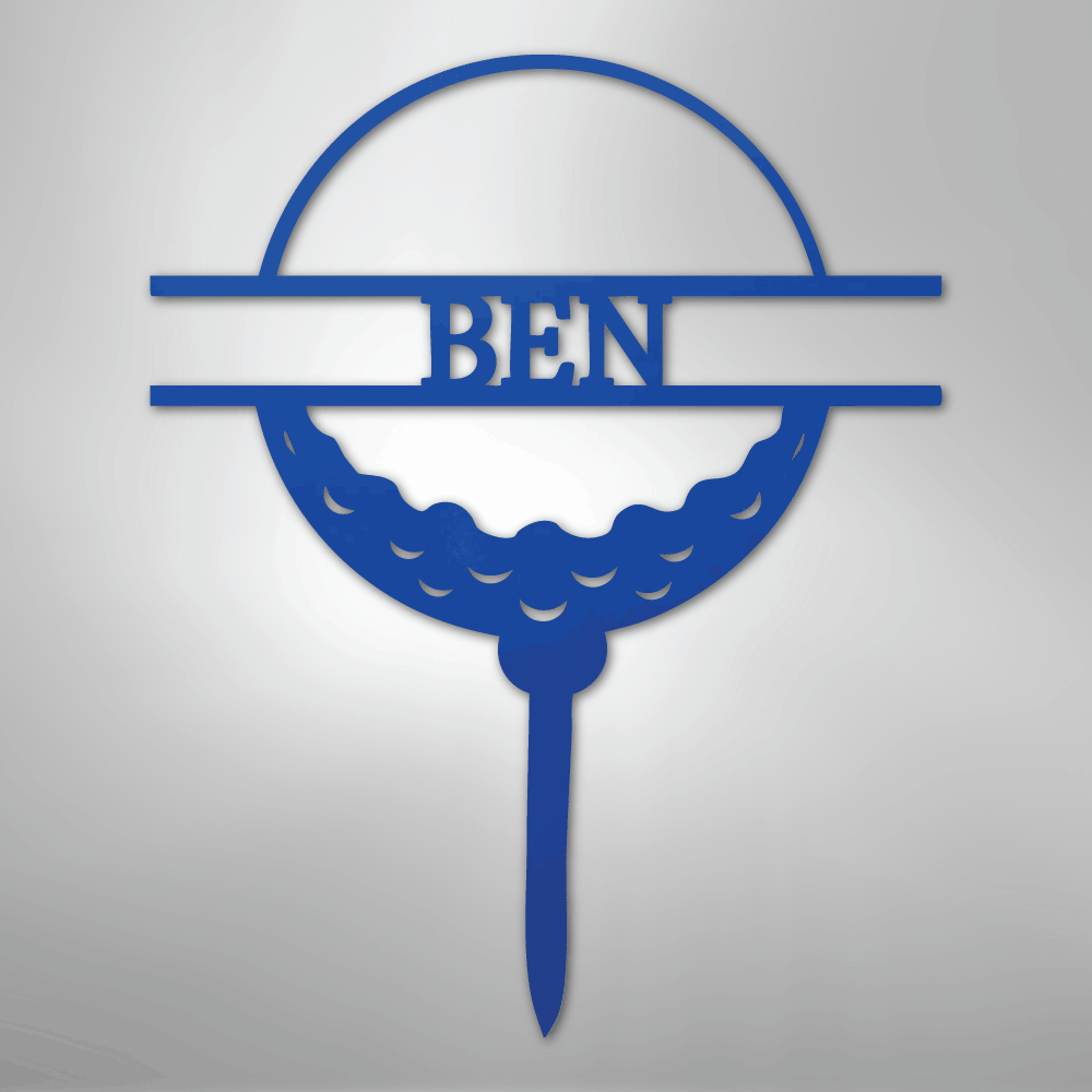 Golf Ball Monogram - Steel Sign