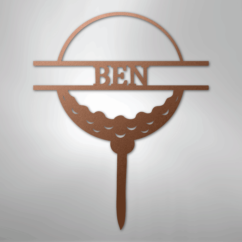 Golf Ball Monogram - Steel Sign