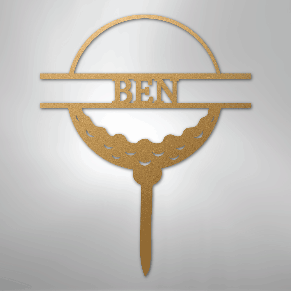 Golf Ball Monogram - Steel Sign