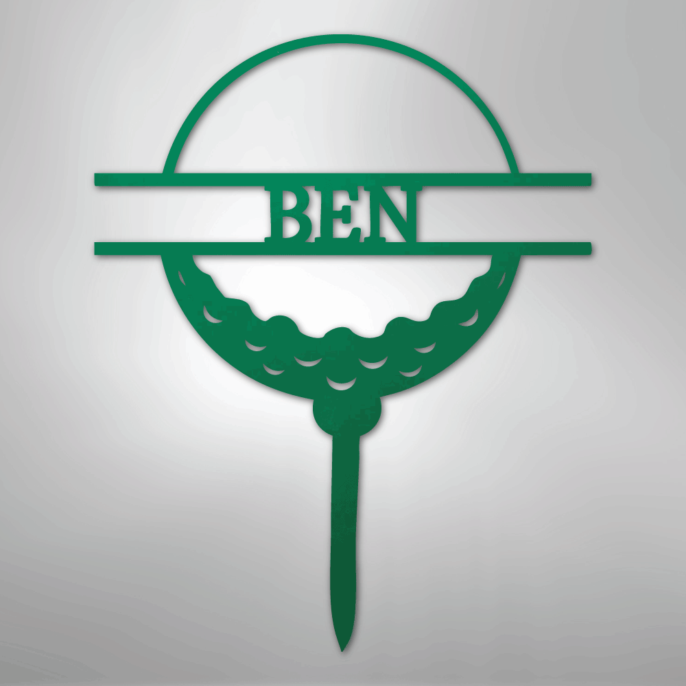 Golf Ball Monogram - Steel Sign
