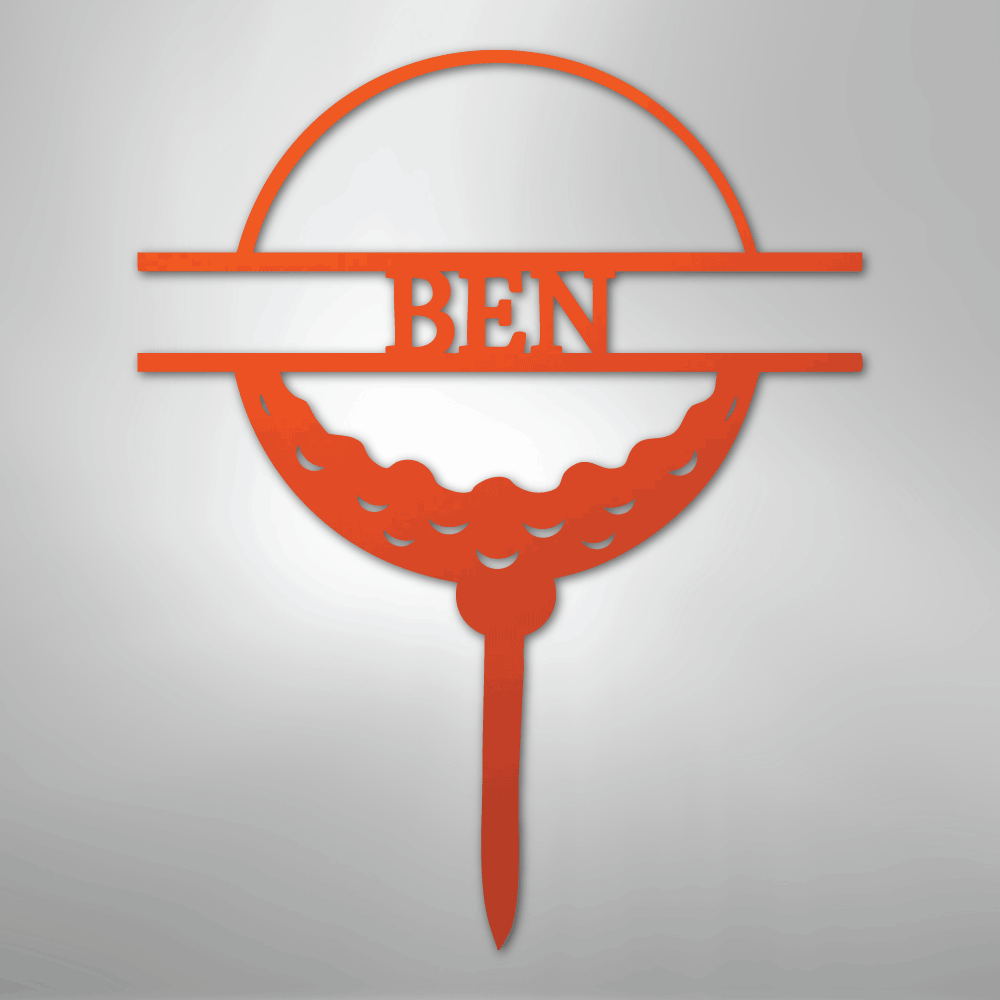 Golf Ball Monogram - Steel Sign