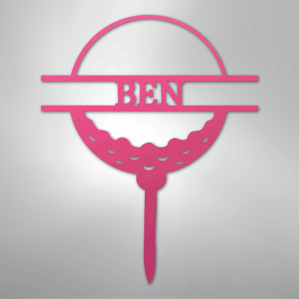 Golf Ball Monogram - Steel Sign