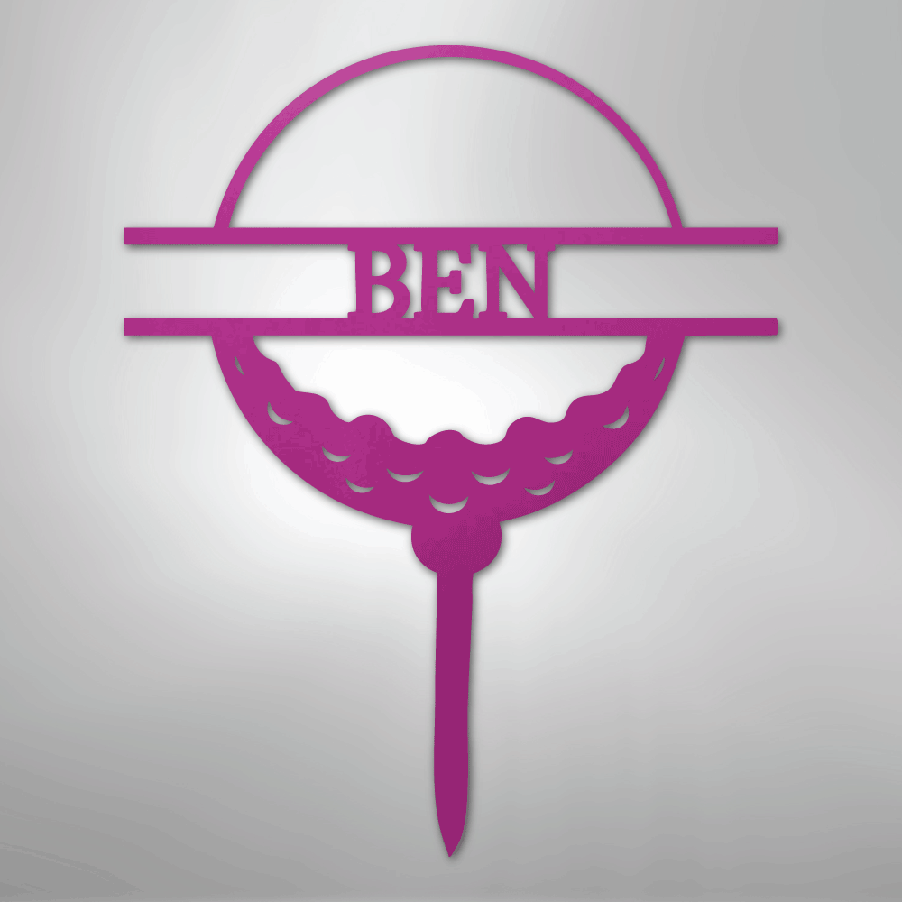 Golf Ball Monogram - Steel Sign