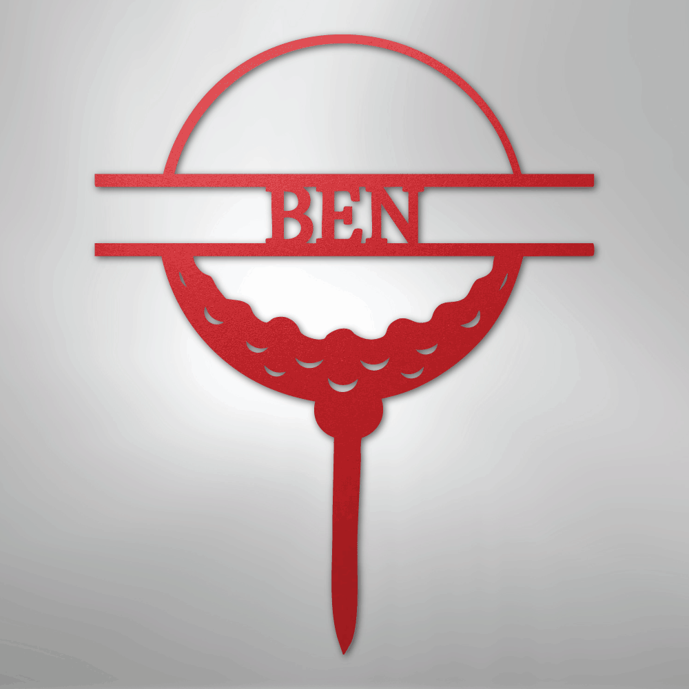 Golf Ball Monogram - Steel Sign