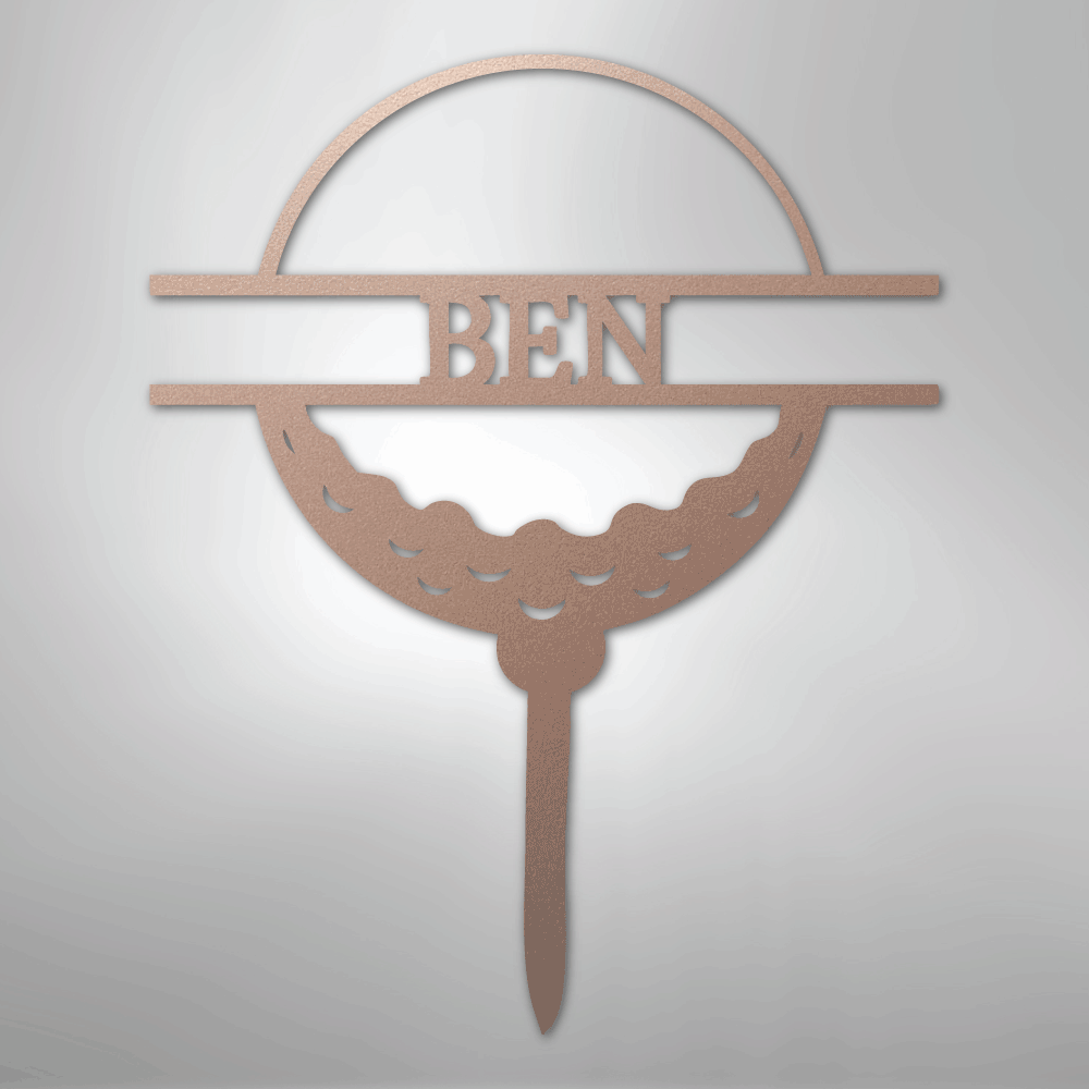 Golf Ball Monogram - Steel Sign