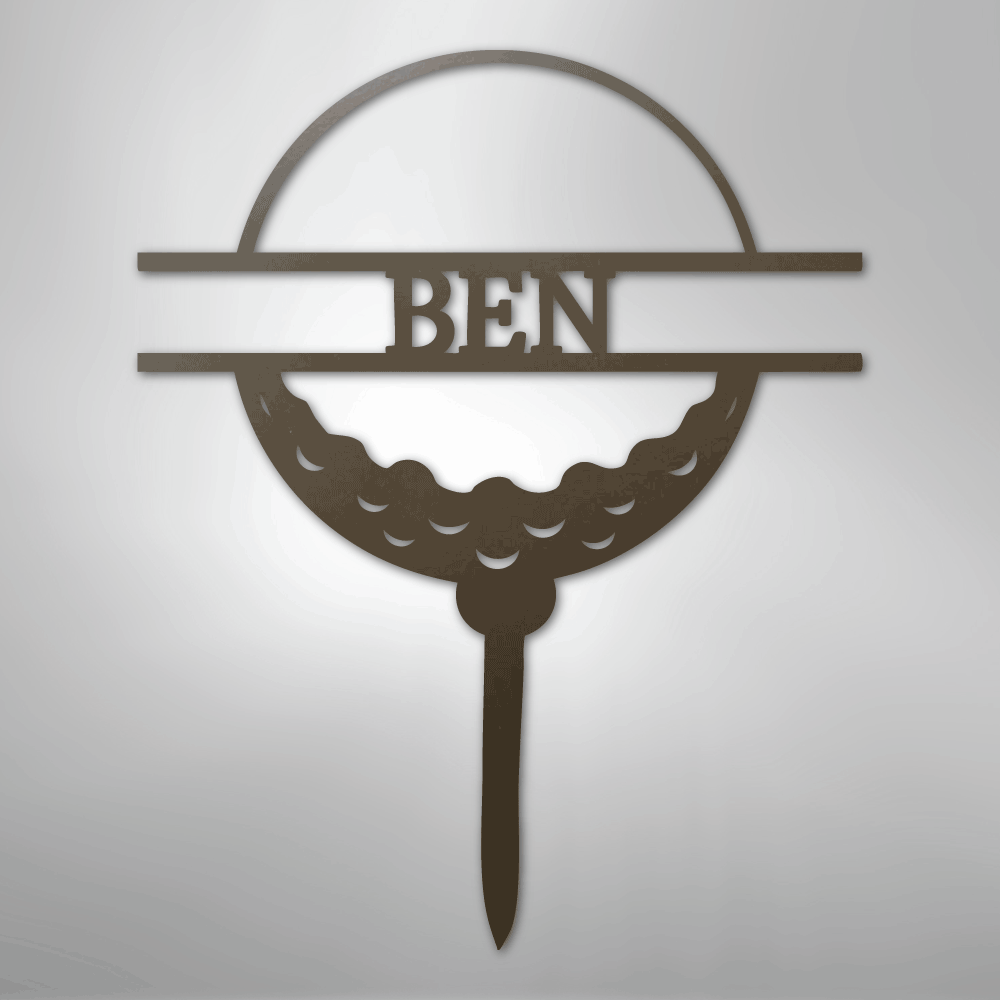 Golf Ball Monogram - Steel Sign