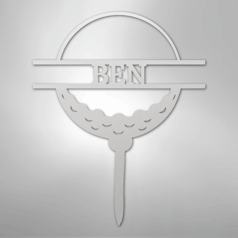 Golf Ball Monogram - Steel Sign