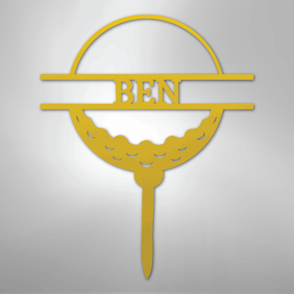 Golf Ball Monogram - Steel Sign