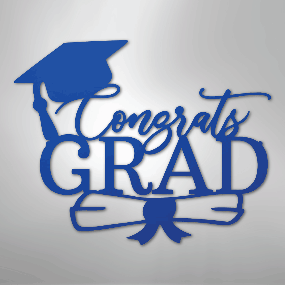 Congrats Grad Cap - Steel Sign