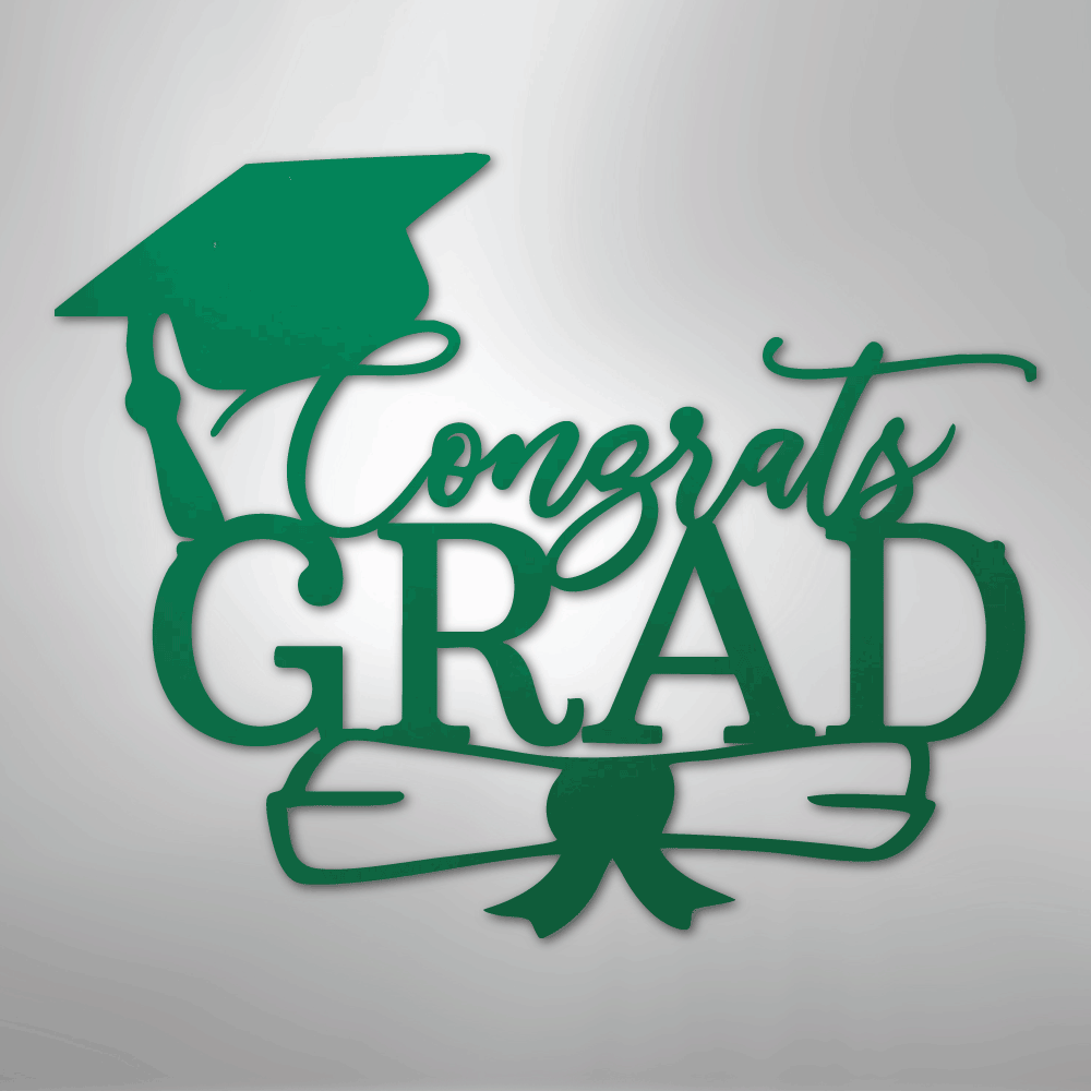 Congrats Grad Cap - Steel Sign