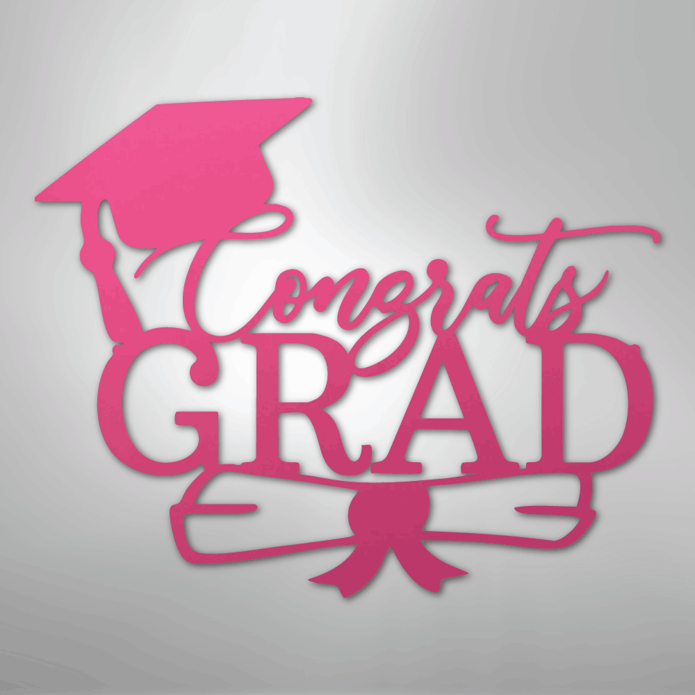 Congrats Grad Cap - Steel Sign