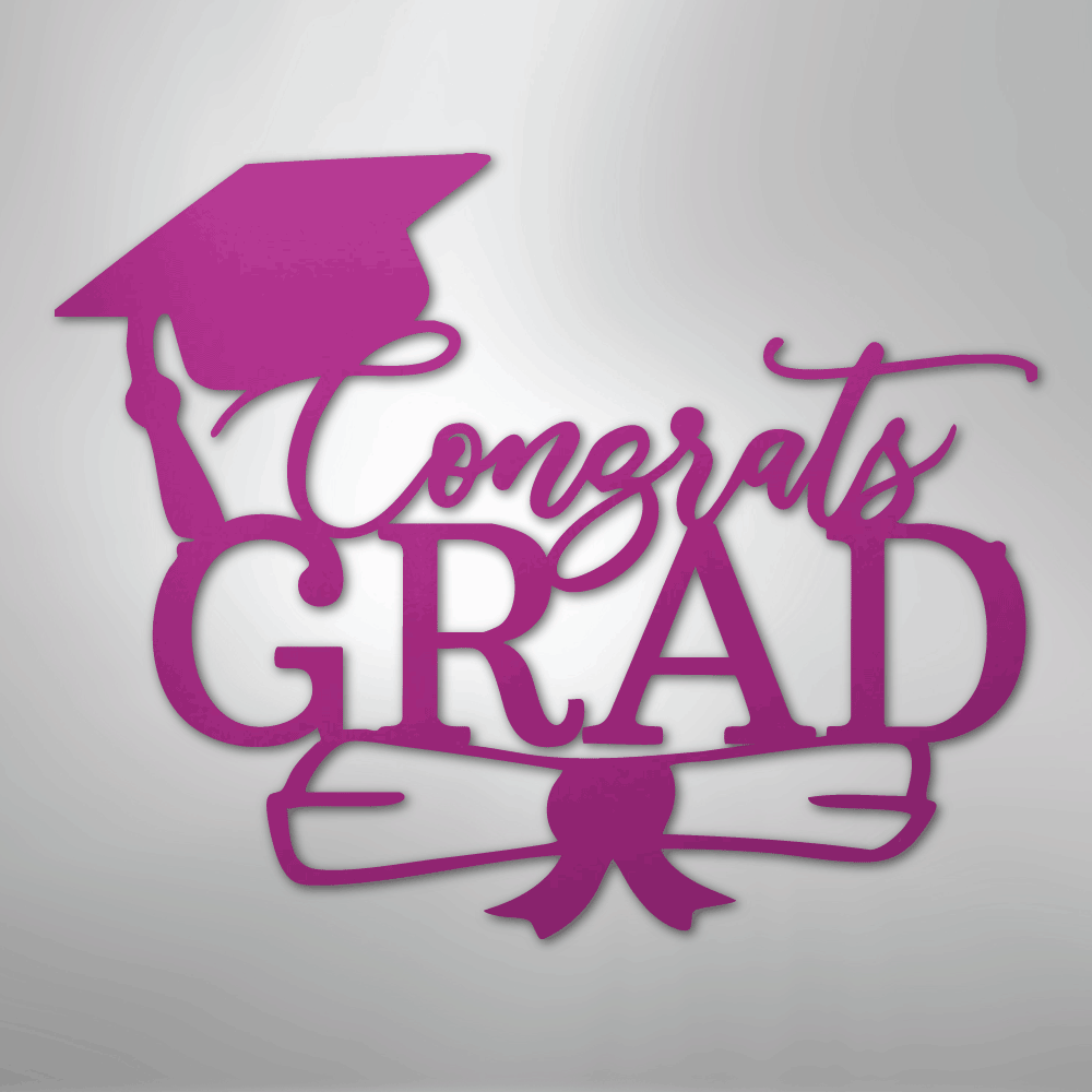 Congrats Grad Cap - Steel Sign