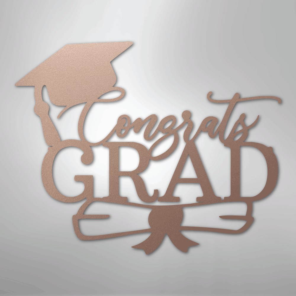 Congrats Grad Cap - Steel Sign