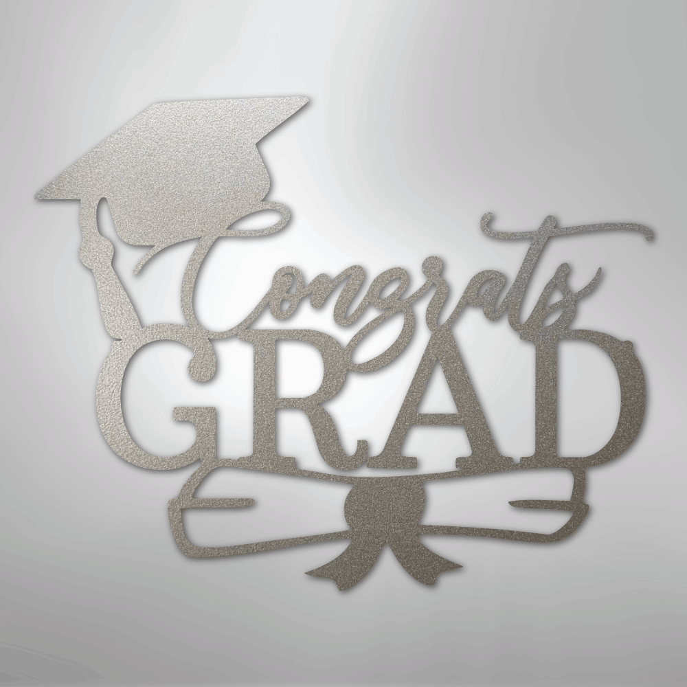 Congrats Grad Cap - Steel Sign